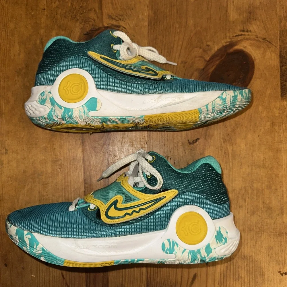 Nike KD Trey 5 X Basketball Shoes Jade/Geode Teal/Sail/Sulfur DD9538-300 Sz 8 M